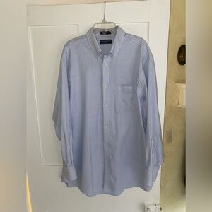 Light Blue and White Pinstripe Button Down